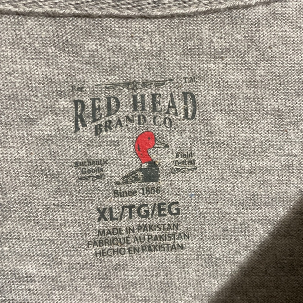 RedHead brand Co Heather gray long sleeve tee shirt size XL - Picture 10 of 13